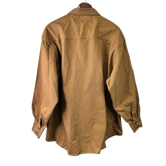 Tough Duck Canvas Chore Coat Snap Button Front Shacket Unisex Workwear - Picture 2 of 11